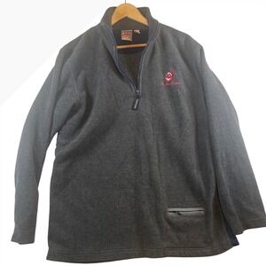 Cleveland Indians Womens Fleece Pullover Jacket Quarter Zip Embroidered Logo  XL